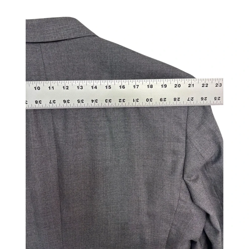 Jos A Bank 48L 43x32 Gray 2pc Pant Suit Signature Collection Wool Flat Front